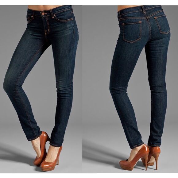 J Brand Jeans Womens 30 Skinny Leg Dark Wash - Picture 1 of 9